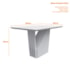 Mesa de Jantar Veneza 120x80 com 4 Cadeiras Amanda Imbuia/Off White/Veludo Cinza Escuro - New Ceval