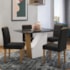 Mesa de Jantar Veneza 120x80 com 4 Cadeiras Ana Ypê/Preto/Veludo Preto - New Ceval