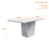 Mesa de Jantar Veneza 160x90 com 6 Cadeiras Amanda Imbuia/Off White/Veludo Cinza Escuro - New Ceval