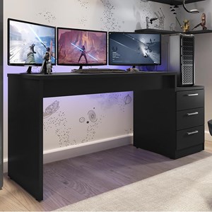 Mesa para Computador Desk Gamer DRX-5000 Preto Black - PR Móveis 