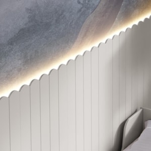 Painel de Parede Farm 225x109x37cm Cinza com LED - Matic Móveis