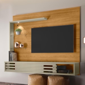 Painel Home Suspenso Frizz Select Cumaru/Opala para TV até 50” - Madetec