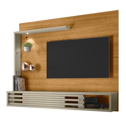 Painel Home Suspenso Frizz Select Cumaru/Opala para TV até 50” - Madetec