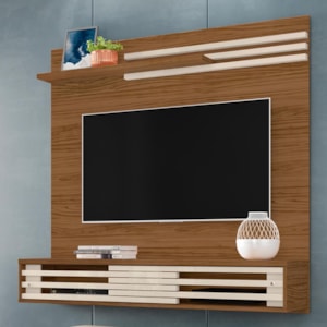 Painel Home Suspenso Frizz Sublime Naturale/Off White para TV até 55” - Madetec