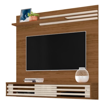 Painel Home Suspenso Frizz Sublime Naturale/Off White para TV até 55” - Madetec