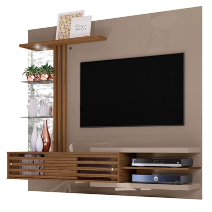 Painel Home Suspenso Frizz Supreme Fendi/Naturale para TV até 55” - Madetec