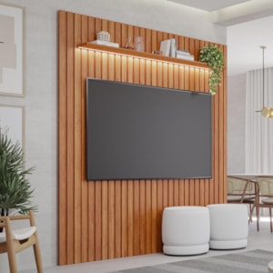 Painel Maragogi 1.8 Cinamomo com LED para TV até 65” - Permóbili