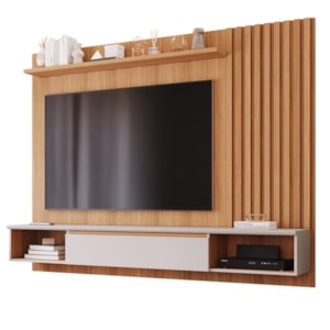 Painel Suspenso Bahamas Plus Nature/Off White para TV até 65” - Permóbili