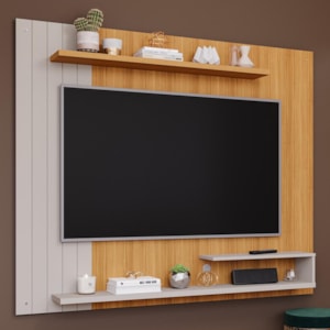 Painel Suspenso Floripa Nature/Off White para TV até 65” - Permóbili