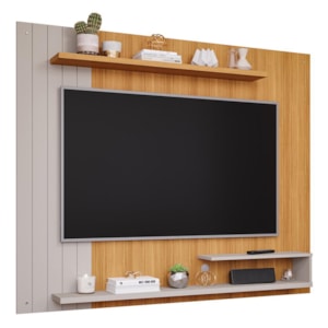 Painel Suspenso Floripa Nature/Off White para TV até 65” - Permóbili