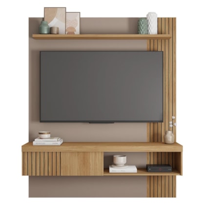 Painel Suspenso Jade Buriti/Fendi 1.5 para TV até 55” - Caemmun