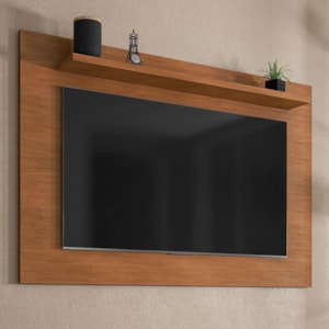 Painel Suspenso Safira 135cm Cedro para TV até 50” - Casa D