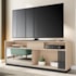 Rack Bancada Caiobá para TV até 65” Tauari Nobre/Preto  - PR Móveis