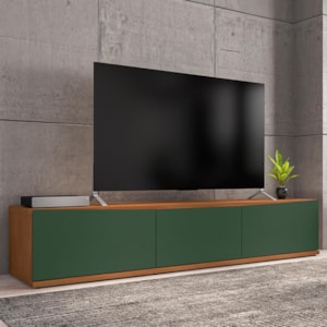 Rack Bancada Eros 180cm Cedro/Verde Oliva para TV até 60” - Casa D