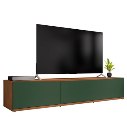 Rack Bancada Eros 180cm Cedro/Verde Oliva para TV até 60” - Casa D