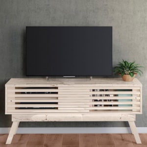 Rack Bancada Frizz 1.5 Calacata/Off White para TV até 65” - Madetec